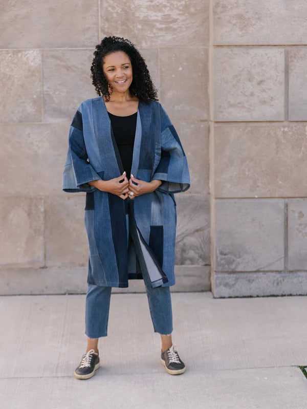 Jean Patchwork Cardigan