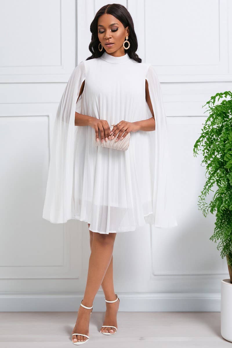 PULLOVER CAPE SHORT DRESS