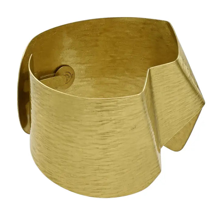 Bold Gold-Tone Mid-Arm Cuff