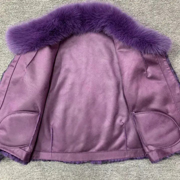 Leopard Print Buckled Faux Fur Jacket