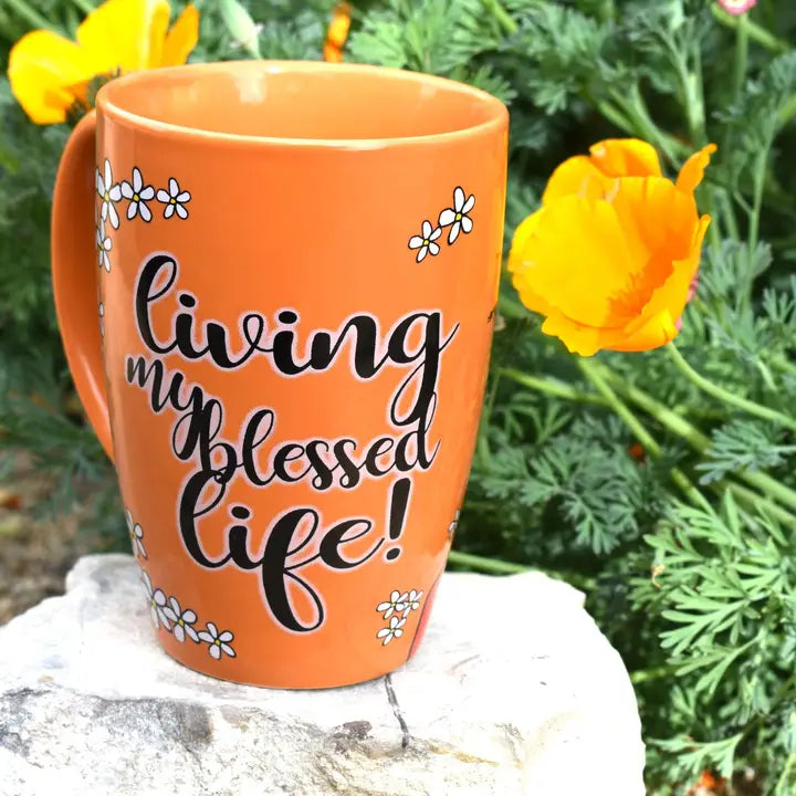 Living My Blessed Life Latte Mug