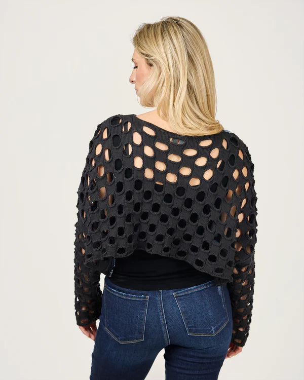 Woven Denim Sweater