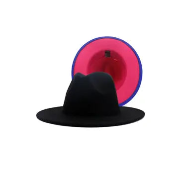 Two-Tone Color Matching Fedora Hat