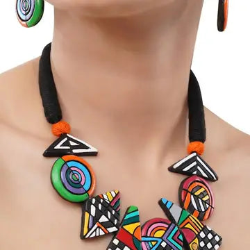 Boho Geometry Necklace & Earrings