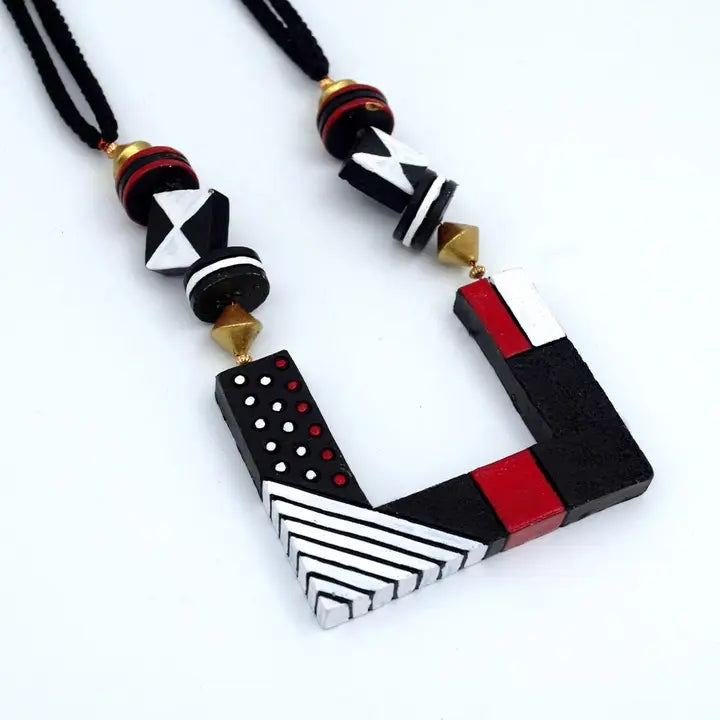 Clay Mosaic Necklace & Earrings