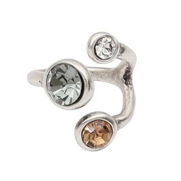 Handmade Brass Ring in Silver Plated