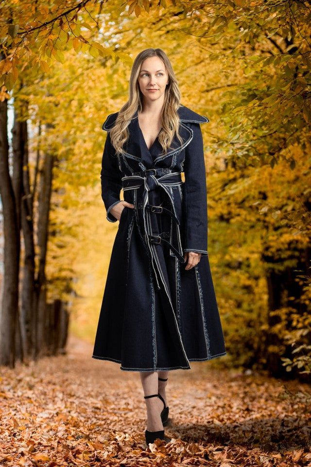 A-Line Denim Coat Dress