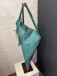 Large Aqua Cone Handbag