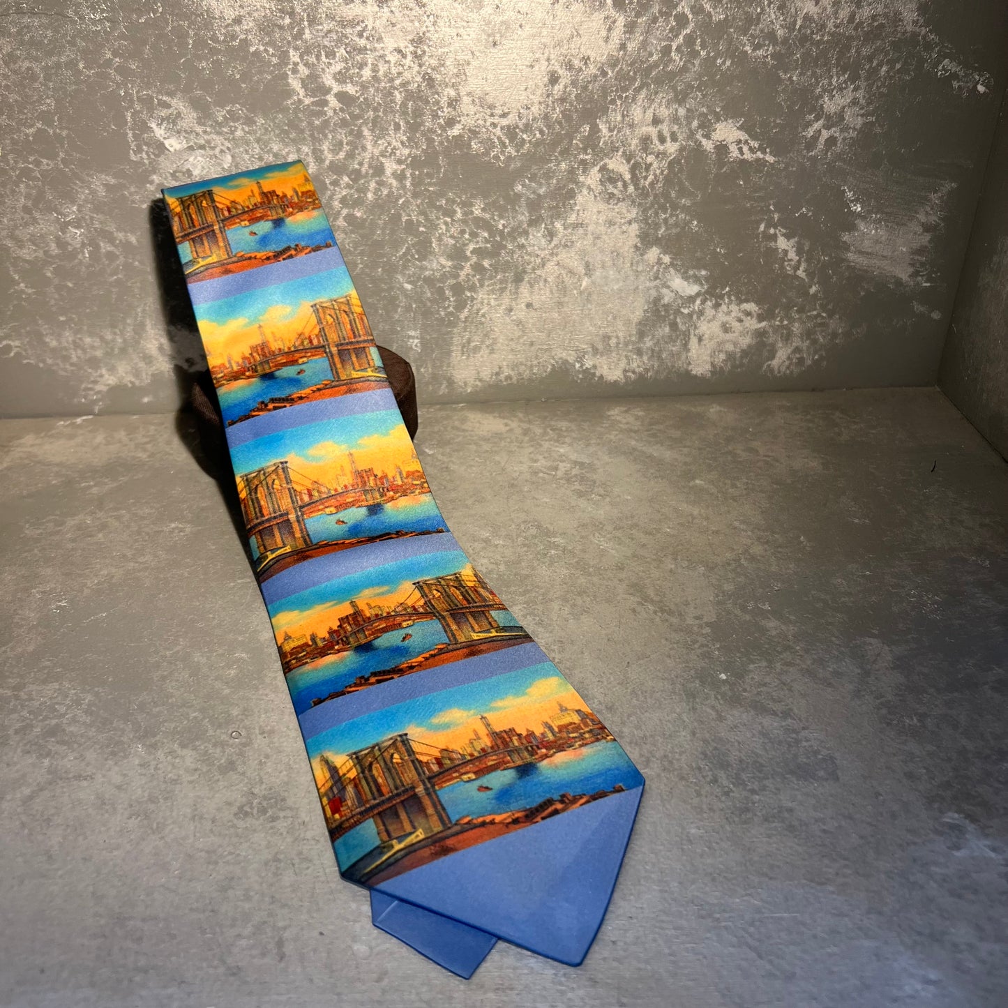 Brooklyn Bridge Blue Tie