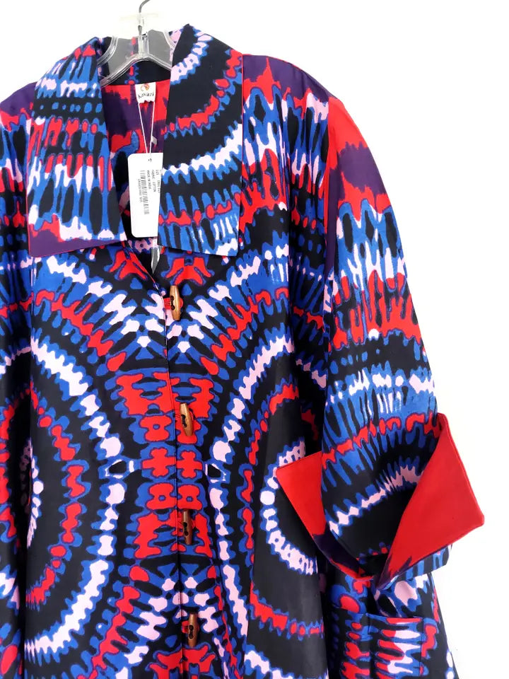 Midnight Bloom Tie-Dye Swing Dress