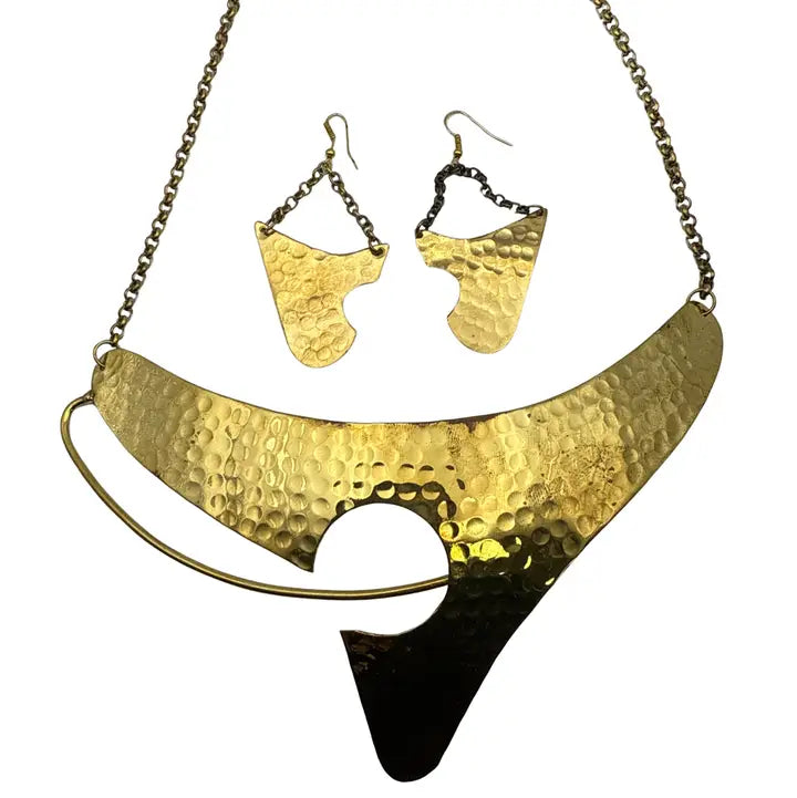 Luxe Hammered Halo Set
