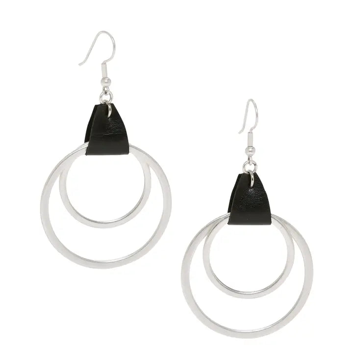 Pewter Big Hoop Earrings