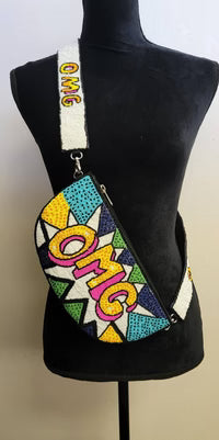 Beaded OMG! Crossbody Bag