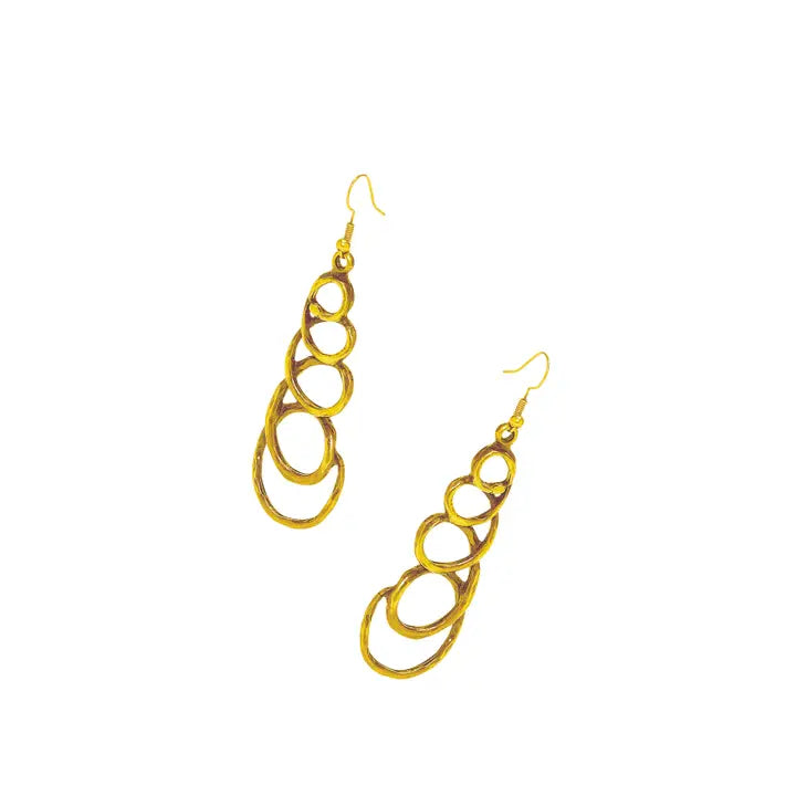 Circle Hoop Pewter Earrings