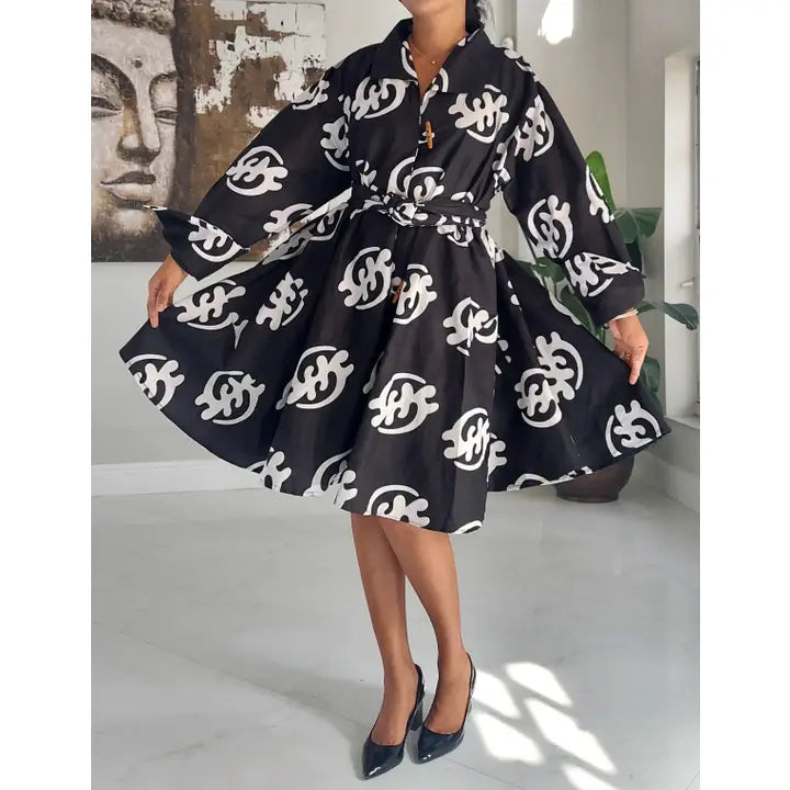 African print Coat Dress