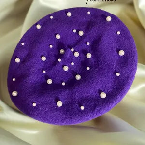 Pearl Accent Classic Beret