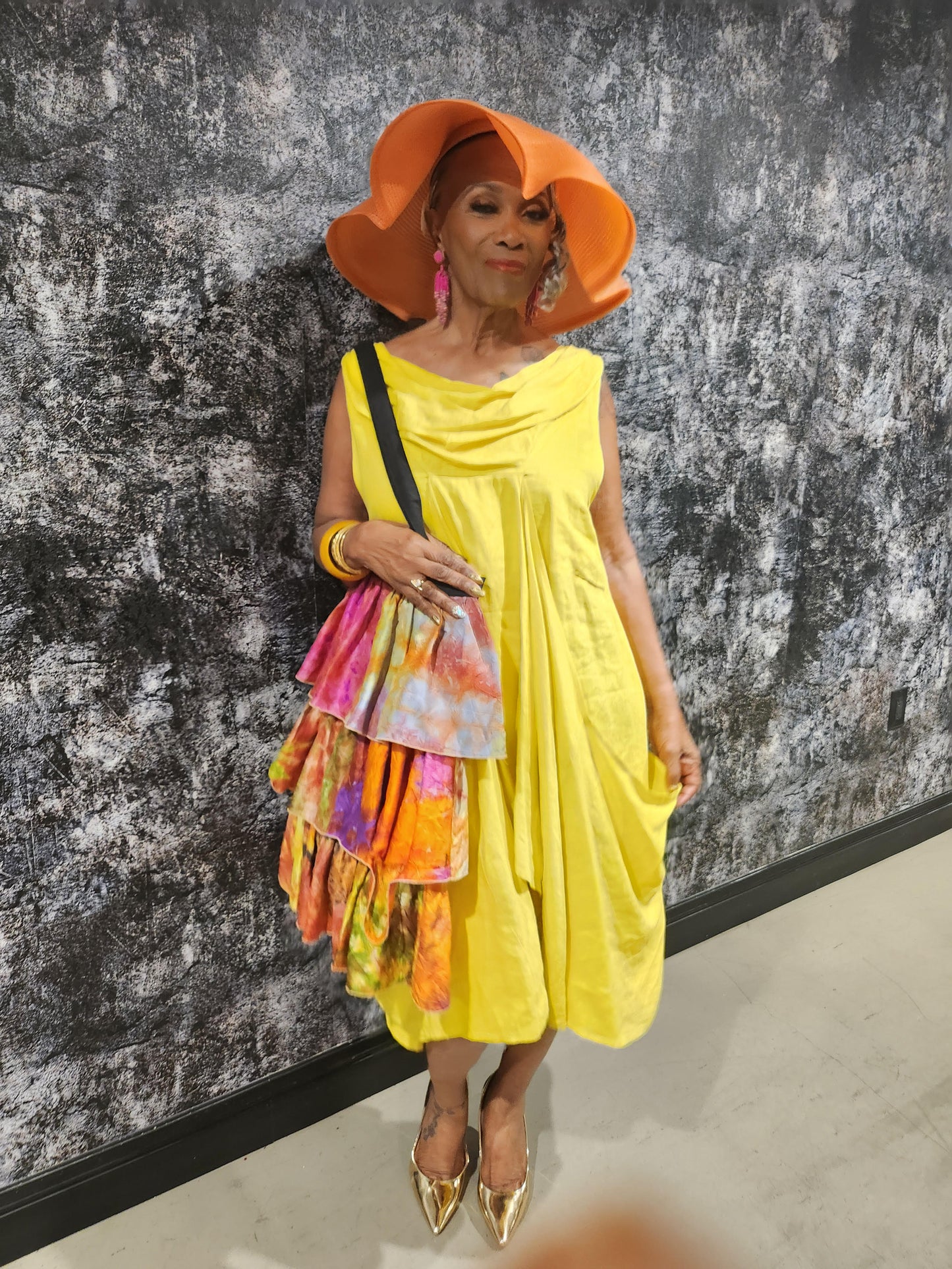 Handmade Multi-color Ruffle Patch Skirt Bag
