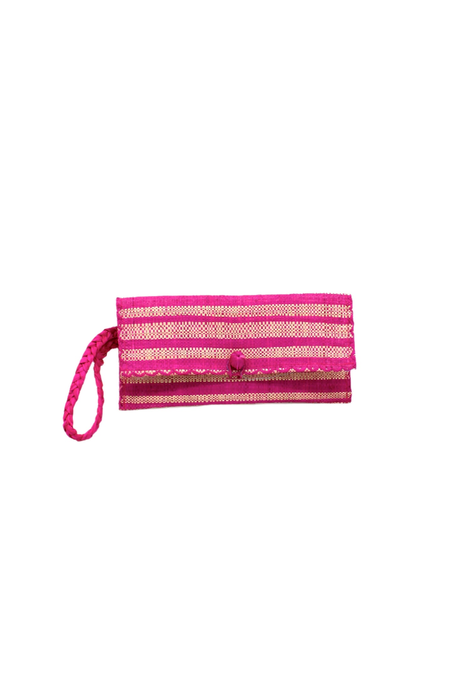 Straw Envelope Clutch Wristlet Bag