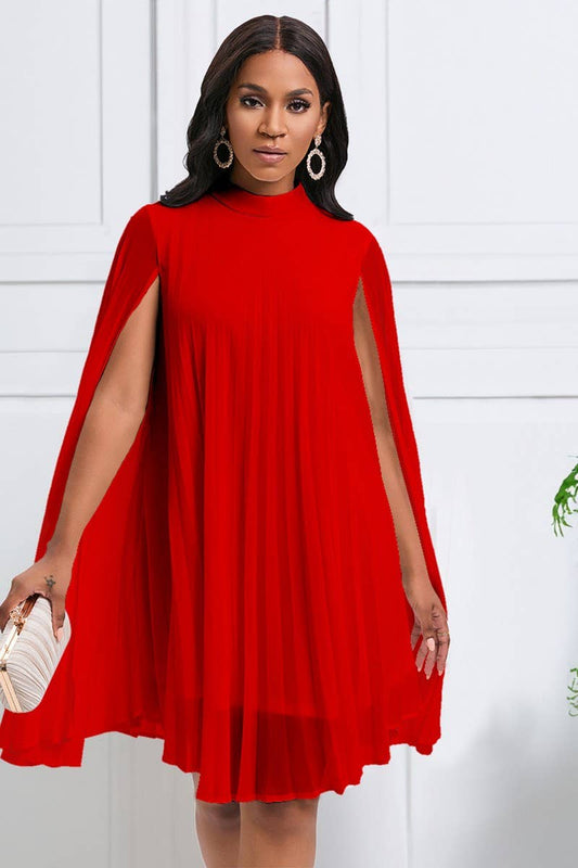 PULLOVER CAPE SHORT DRESS