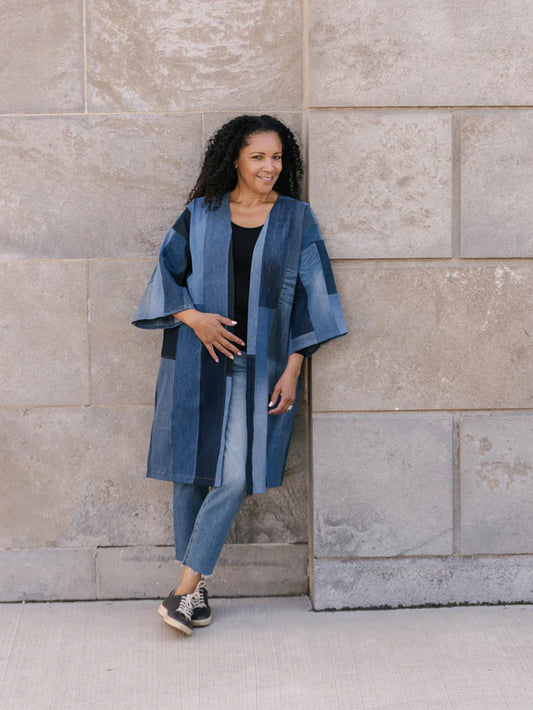 Jean Patchwork Cardigan