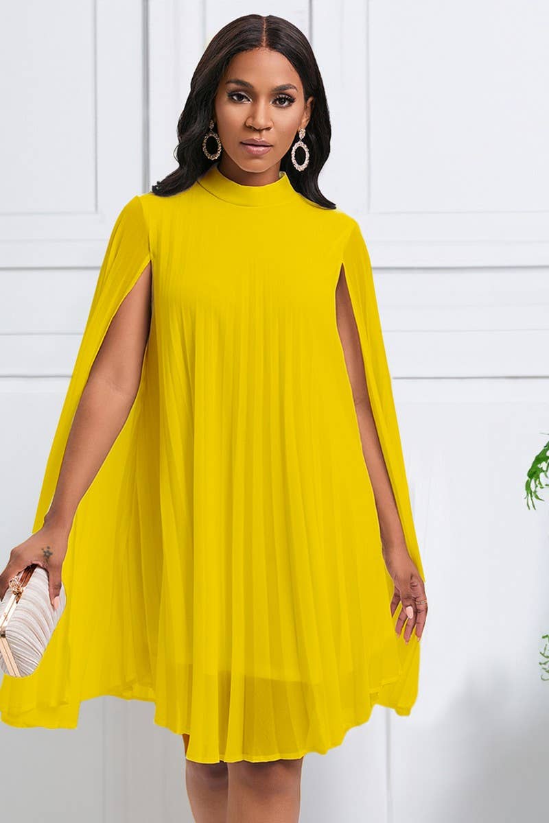 PULLOVER CAPE SHORT DRESS