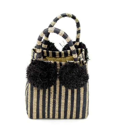Pompom Straw Mini Bag