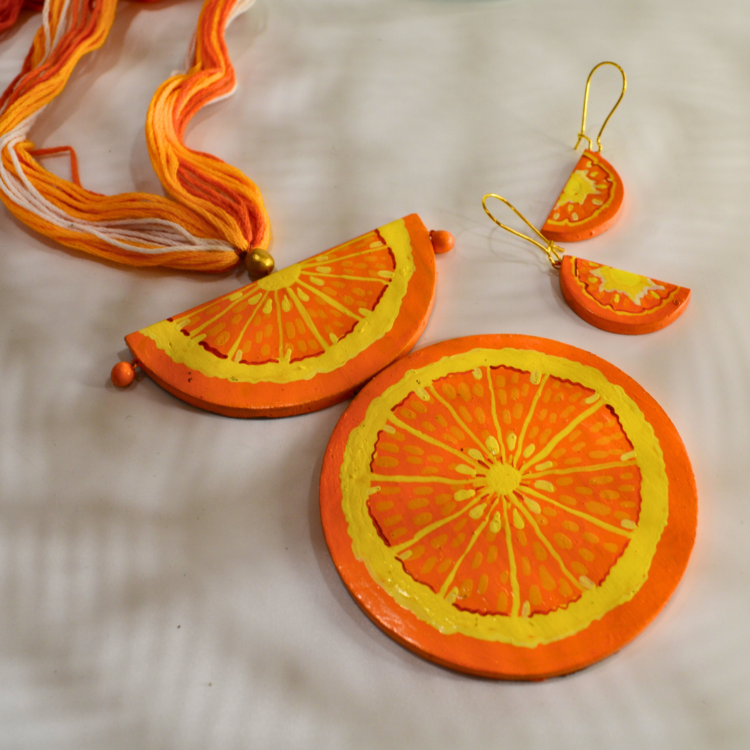 Orange Jewelry Set