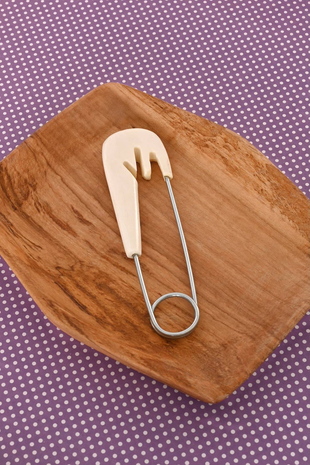 Natural Bone Shawl Pin