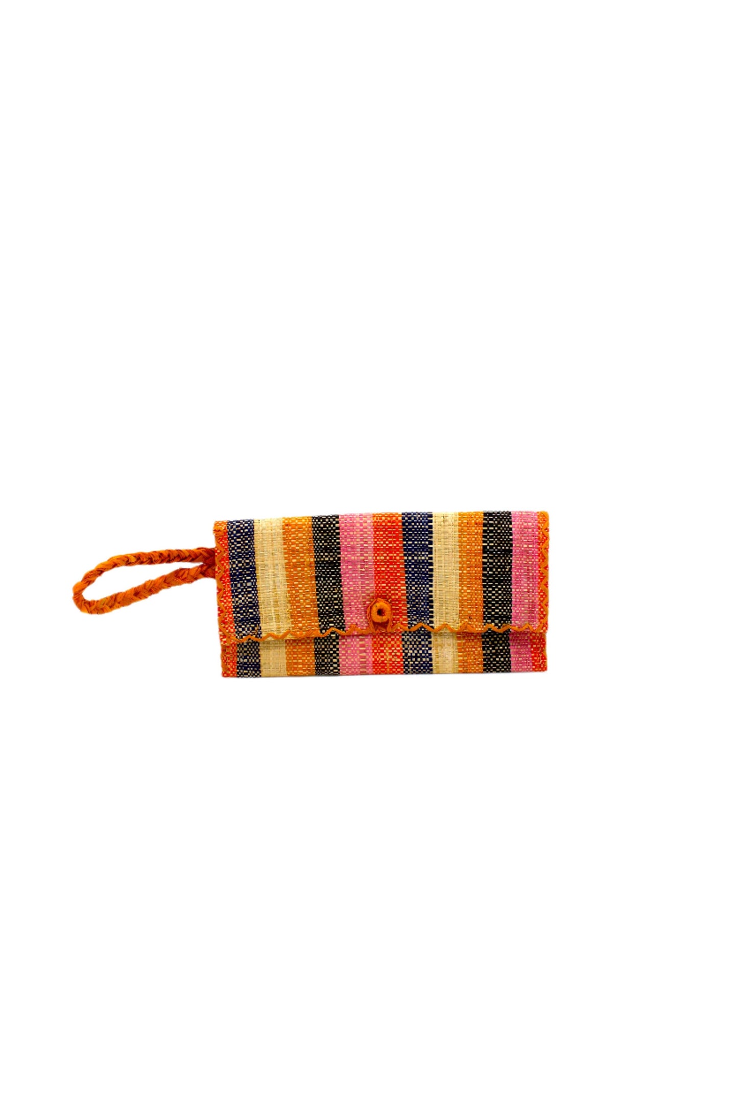 Straw Envelope Clutch Wristlet Bag