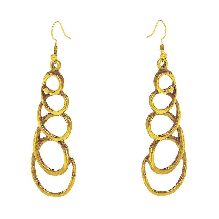 Circle Hoop Pewter Earrings