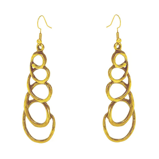 Circle Hoop Pewter Earrings