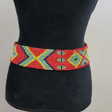 Beaded Belt w/ Wooden closure