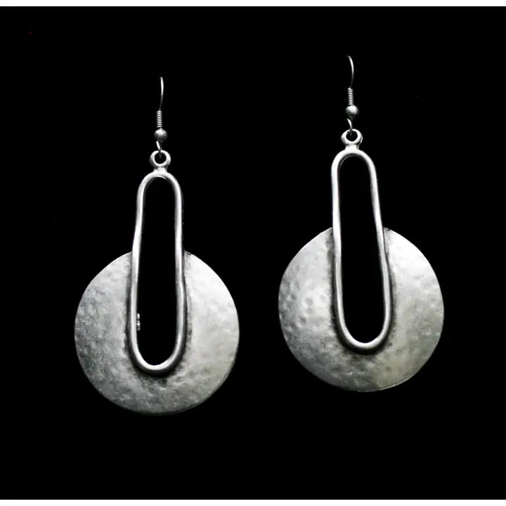 Handmade Pewter Disc Earrings