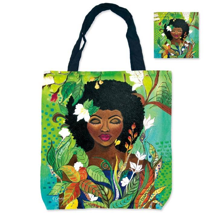 I Am Life Folded Canvas Shopping Bag