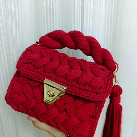 Red Crochet Bag