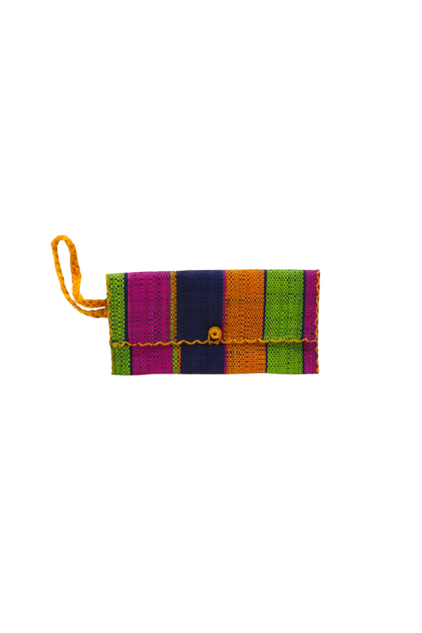 Straw Envelope Clutch Wristlet Bag