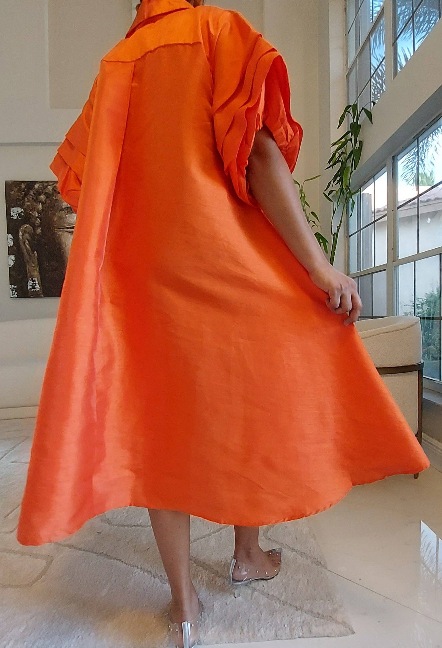 Swing Dress-Orange