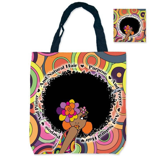 Purpose & Prayer Folded Canvas Shopping Bag