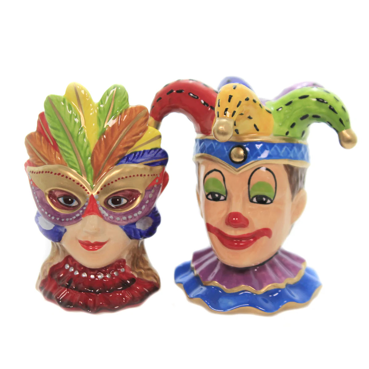 Mask Girl & Jester Salt & Pepper Shaker