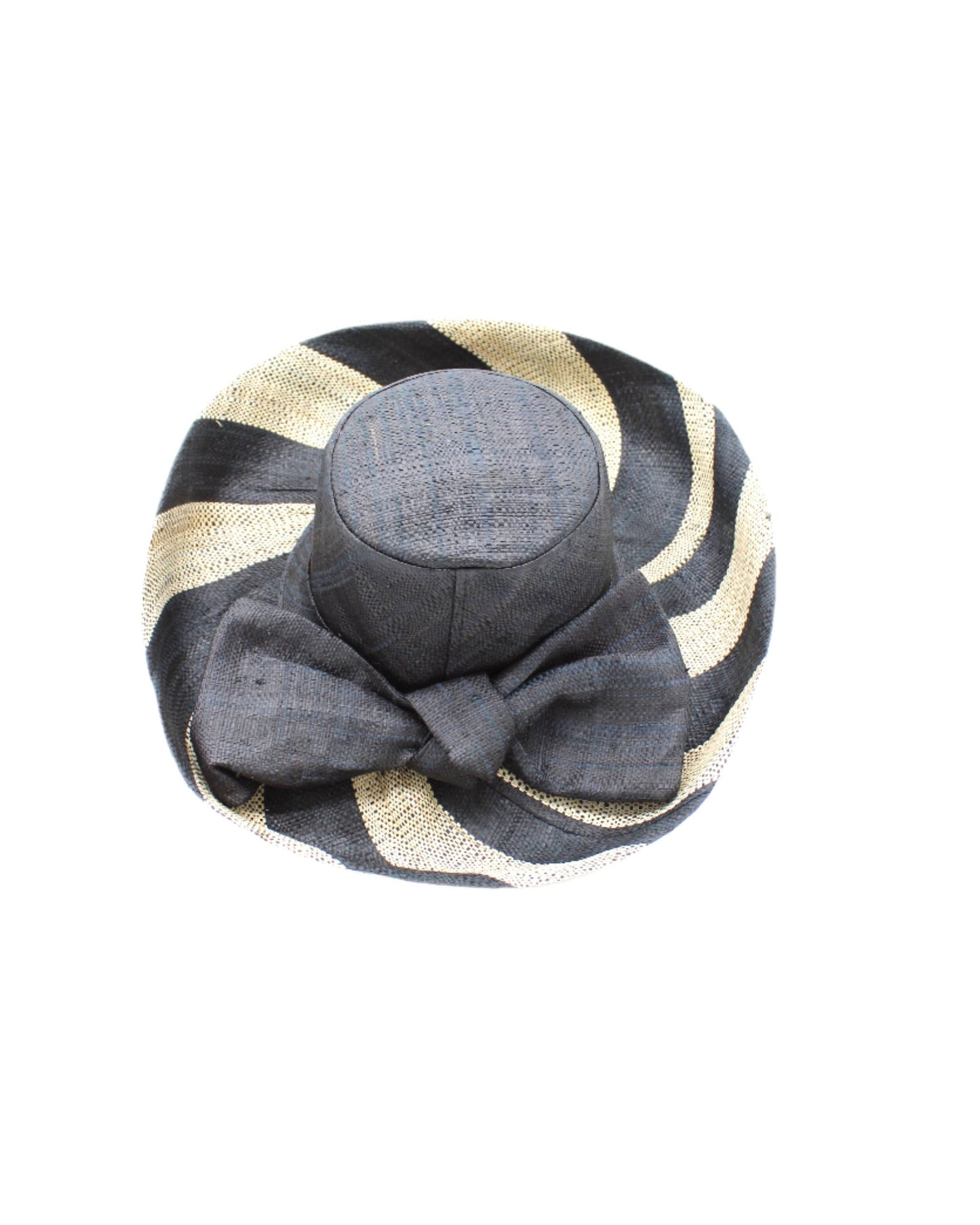 Wide Brim Big Bow Stripe Straw Sun Hats