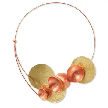 Mixed Metal Structural Statement Necklace