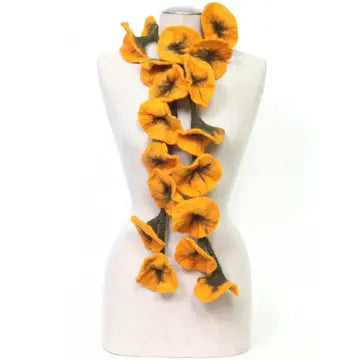 Felted Flower Scarves
