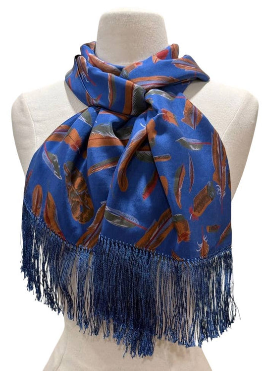 Feather Silk Scarf