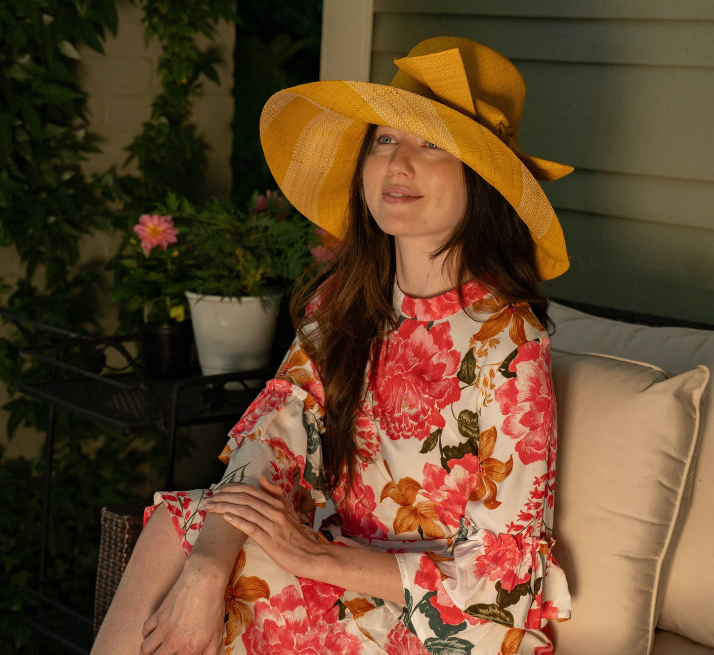 Wide Brim Big Bow Stripe Straw Sun Hats