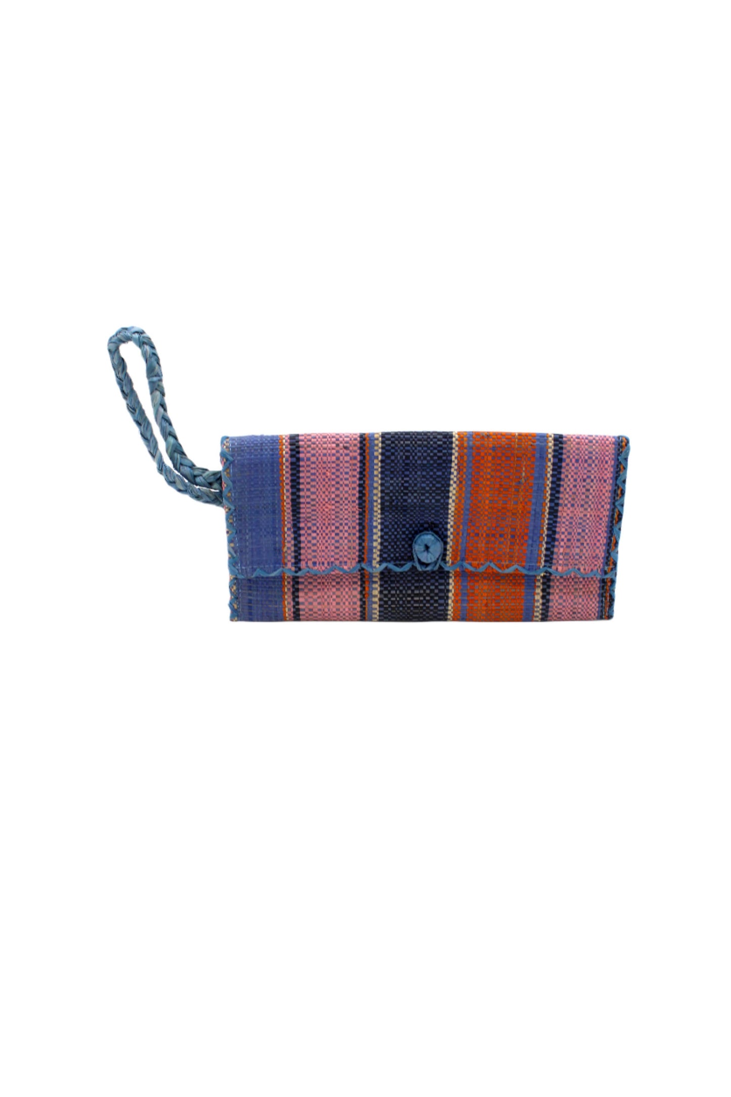 Straw Envelope Clutch Wristlet Bag
