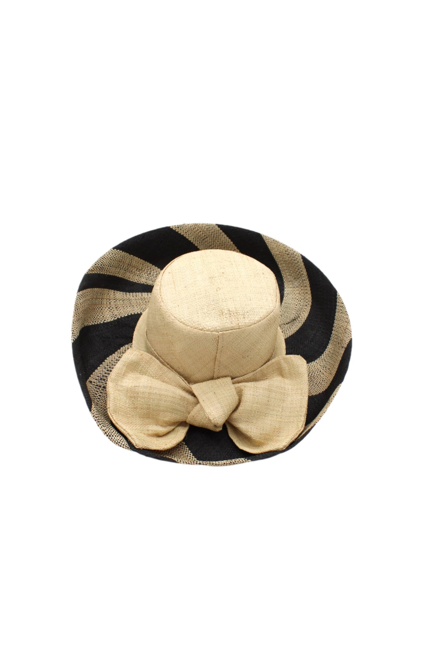 Wide Brim Big Bow Stripe Straw Sun Hats