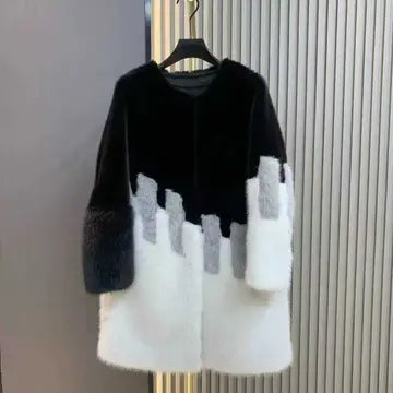 Color-block Faux Fur