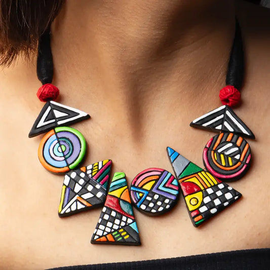 Boho Geometry Necklace & Earrings