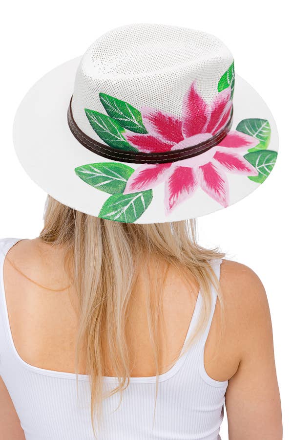 Artisan Elite Hand Painted Rancher Fedora Panama Hat