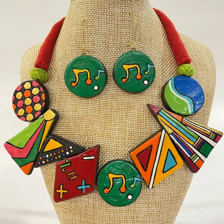Music Notes Necklace & Earrings